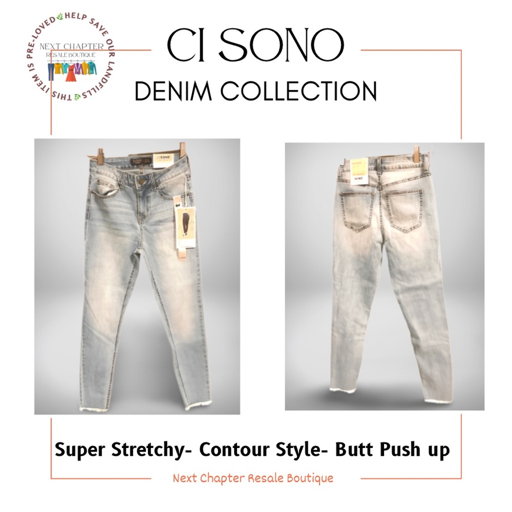 NWT CI SONO DENIM JEANS, stretchy, lifting, high rise. Size 25